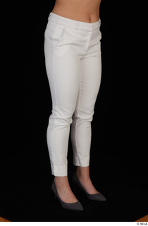 Serina Gomez casual dressed leg white trousers 0008.jpg